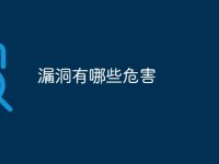 漏洞有哪些危害-路由网