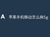 苹果手机移动怎么换5g-路由网