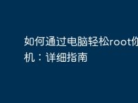 如何通过电脑轻松root你的手机：详细指南-路由网