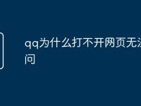 qq为什么打不开网页无法访问-路由网