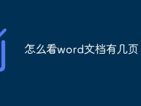 怎么看word文档有几页-路由网