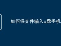 如何将文件输入u盘手机-路由网