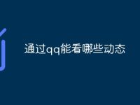 通过qq能看哪些动态-路由网
