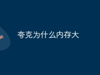 夸克为什么内存大-路由网