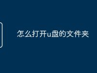 怎么打开u盘的文件夹-路由网