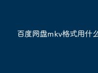 百度网盘mkv格式用什么播放-路由网