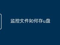 监控文件如何存u盘-路由网