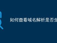 如何查看域名解析是否生效-路由网