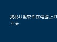 揭秘U盘软件在电脑上打开的方法-路由网