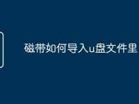 磁带如何导入u盘文件里-路由网