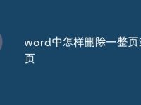 word中怎样删除一整页空白页-路由网