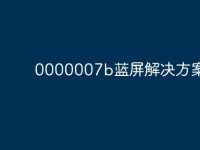 0000007b蓝屏解决方案-路由网