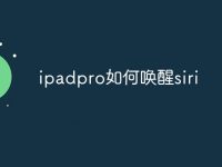 ipadpro如何唤醒siri-路由网