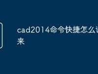cad2014命令快捷怎么调出来-路由网