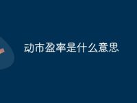 动市盈率是什么意思-路由网