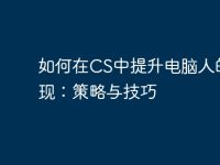 如何在CS中提升电脑人的表现：策略与技巧-路由网