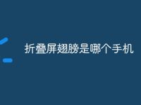 折叠屏翅膀是哪个手机-路由网