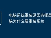 电脑系统重装原因有哪些 电脑为什么要重装系统-路由网