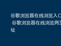 谷歌浏览器在线浏览入口网址 谷歌浏览器在线浏览网页地址-路由网