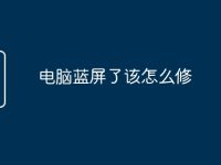 电脑蓝屏了该怎么修-路由网