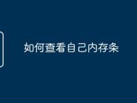 如何查看自己内存条-路由网