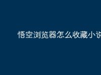 悟空浏览器怎么收藏小说-路由网