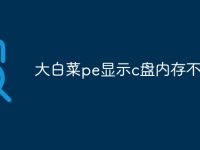 大白菜pe显示c盘内存不足-路由网