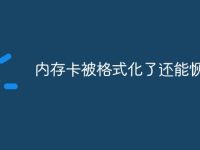 内存卡被格式化了还能恢复吗-路由网