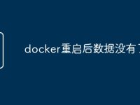 docker重启后数据没有了-路由网