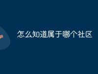 怎么知道属于哪个社区-路由网
