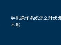 手机操作系统怎么升级最新版本呢-路由网