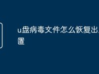 u盘病毒文件怎么恢复出厂设置-路由网