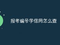 报考编号学信网怎么查-路由网