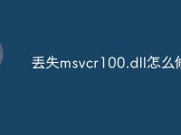 丢失msvcr100.dll怎么修复-路由网