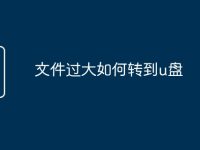 文件过大如何转到u盘-路由网