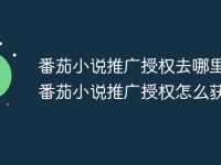 番茄小说推广授权去哪里找 番茄小说推广授权怎么获得-路由网