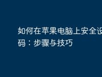 如何在苹果电脑上安全设置密码:步骤与技巧-路由网