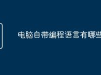 电脑自带编程语言有哪些-路由网