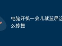 电脑开机一会儿就蓝屏这个怎么修复-路由网