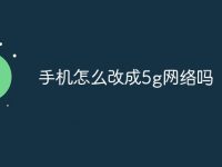 手机怎么改成5g网络吗-路由网