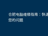 合肥电脑维修指南：快速解决您的问题-路由网