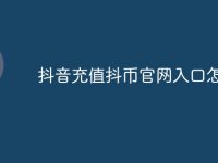 抖音充值抖币官网入口怎么进-路由网