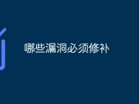 哪些漏洞必须修补-路由网