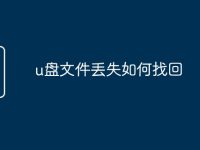 u盘文件丢失如何找回-路由网