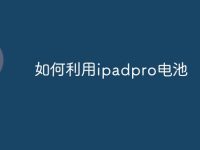 如何利用ipadpro电池-路由网