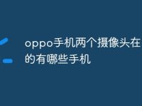 oppo手机两个摄像头在中间的有哪些手机-路由网