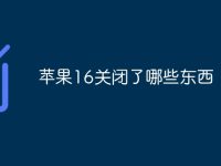 苹果16关闭了哪些东西-路由网