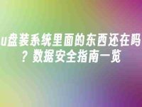 u盘装系统里面的东西还在吗？数据安全指南一览-路由网