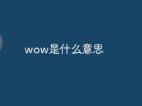 wow是什么意思-路由网