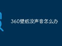 360壁纸没声音怎么办-路由网